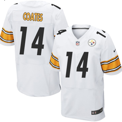 Men's Elite Sammie Coates Nike Jersey White Road - #14 NFL Pittsburgh Steelers